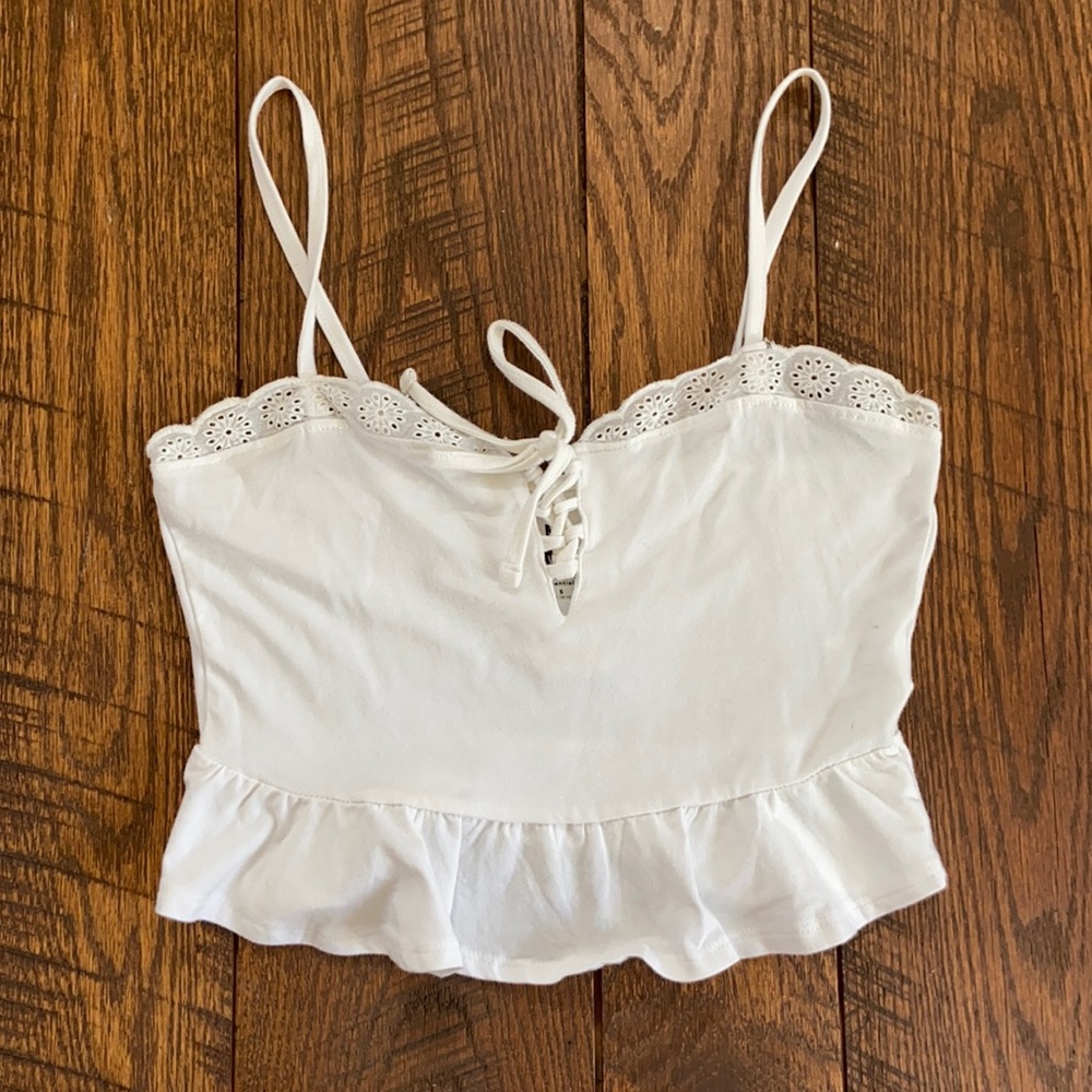 Pacsun Eyelet Lace-Up Tank Top